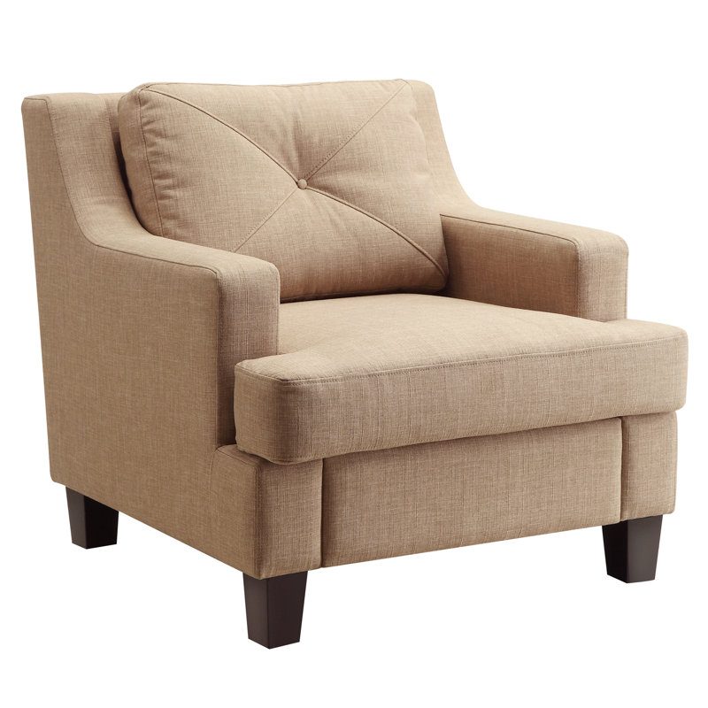 Jarvis Upholstered Armchair, Light Beige Linen