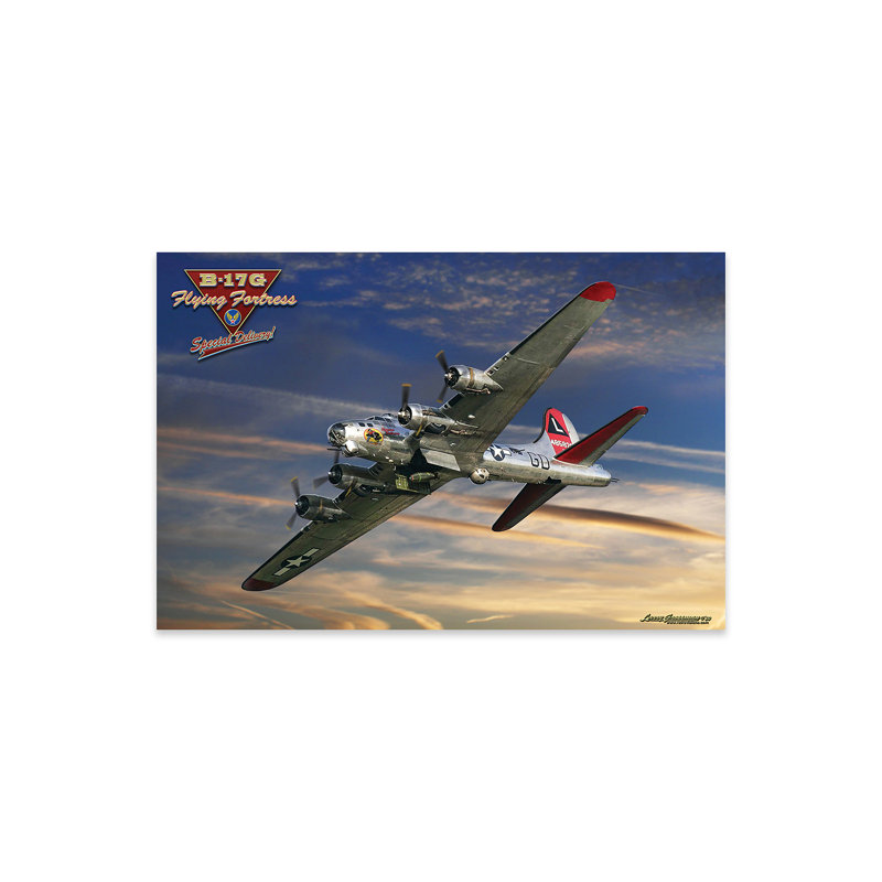 B-17, livraison spéciale sur plastique / acrylique par Larry Grossman, peinture