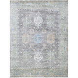 Wool Oriental Area Rug in Gray/Green/Tan