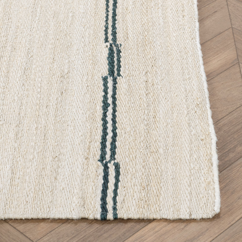 Sunderland Striped Area Rug in Ivory, Rectangle 5' x 8'