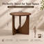 Table d'appoint en bois massif, table de bout ronde en noyer, petite table d'appoint en bois pour le salon, la chambre à coucher et le coin lecture