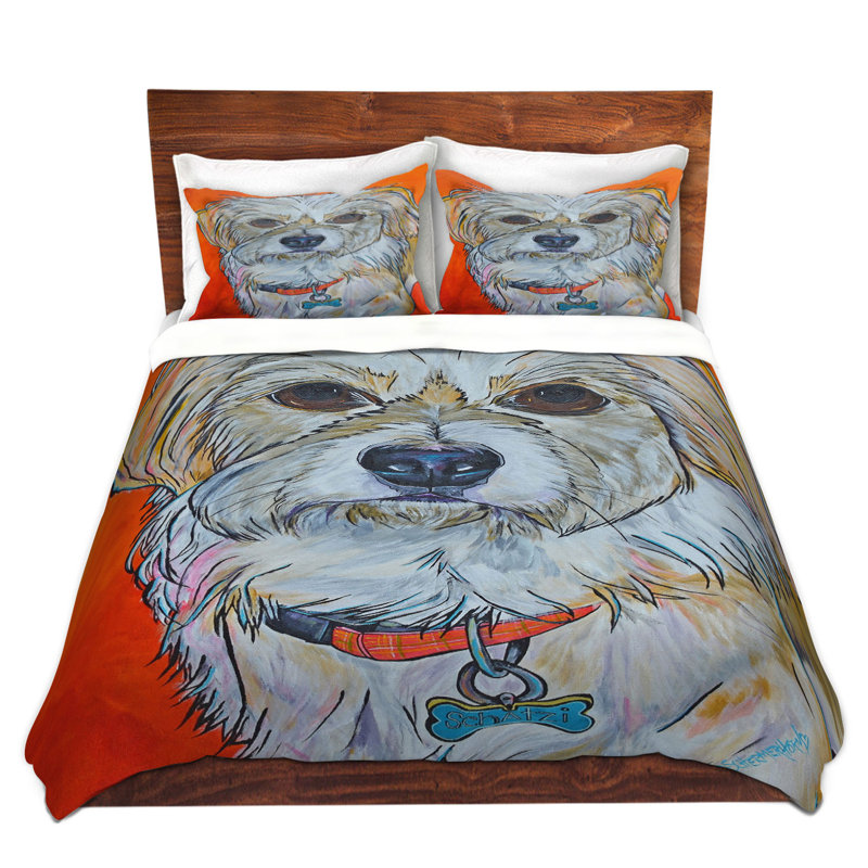Ensemble de housse de couette simple DiaNoche en microfibre par Patti Schermerhorn - Schatzi Dog