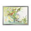 Fleurs et oiseaux dans un paysage rustique - Peinture sur toile encadrée-59760750-59760751