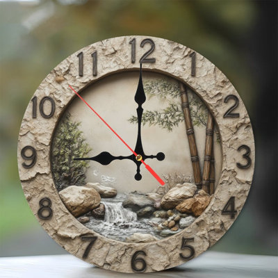 Numbers On Clock Waterfall Bamboo