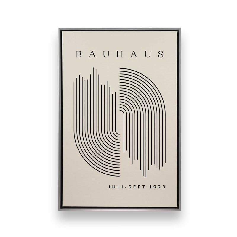 Ensemble de 2 bauhaus modernes modernes, H 19 po x l 26 po, Cadre flottant, Polished Chrome