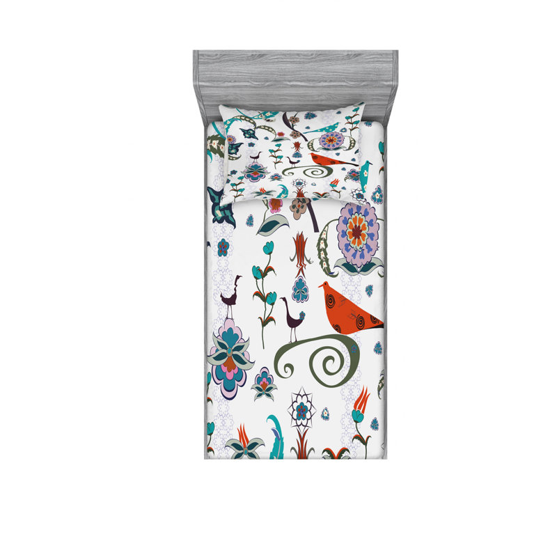 Microfiber Sheet Set, Twin Sheet Set with Fitted Sheet