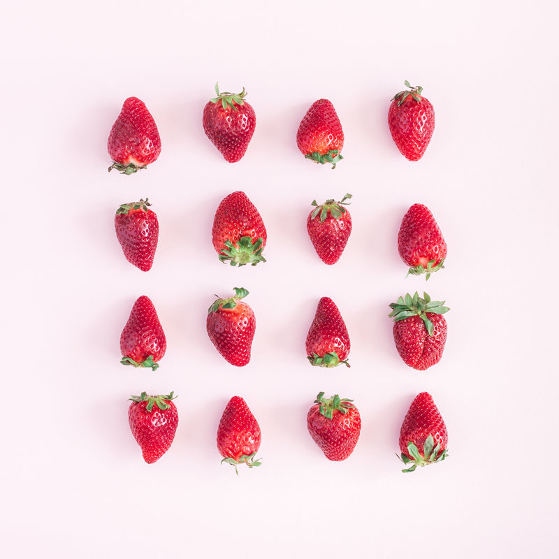 Strawberry - Wrapped Canvas Print, 76cm H x 76cm W x 3.8cm D