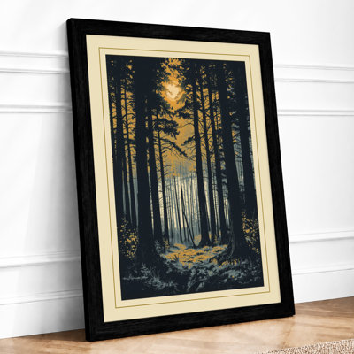 Forest Path to Light Japandi - Framed Print
