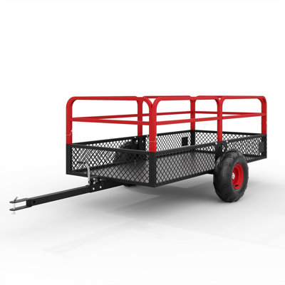Chariot à benne basculante robuste en acier 22 pi cu pour VTT / UTV
