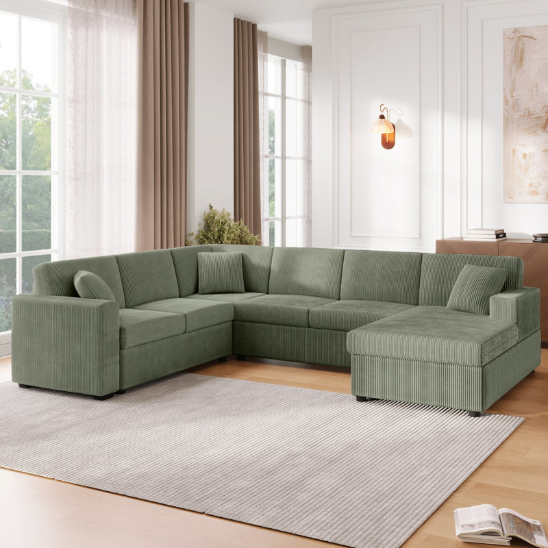 Oversized Sectional Sofa 115.3" U-Shaped Sofa