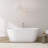 67 Inch Freestanding Solid Surface Soaking Bathtub For Bathroom