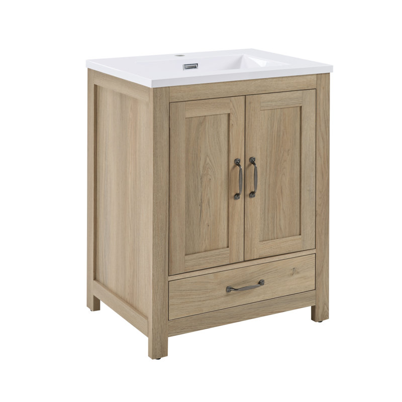 Meuble-lavabo simple 25 po avec 2 portes et 1 tiroir Calvados