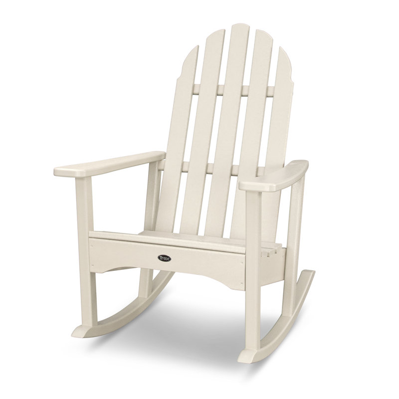 TREX Outdoors Cape Cod Adirondack Rocking Chair, Sand Castle