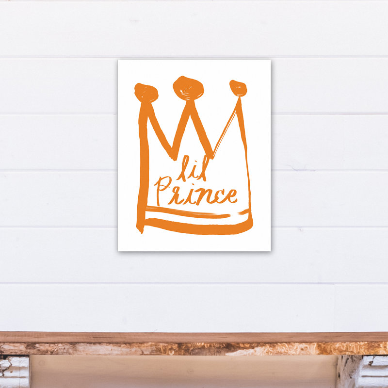 Art sur toile little prince Brewer, H 20 po x l 16 po x P 1,25 po, Orange