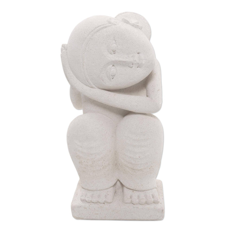 Novica Daydreamer Sandstone Sculpture