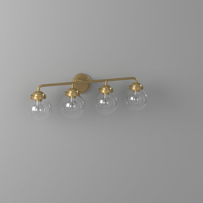 Parlez Dimmable Bath Bar, Brushed Gold, 4