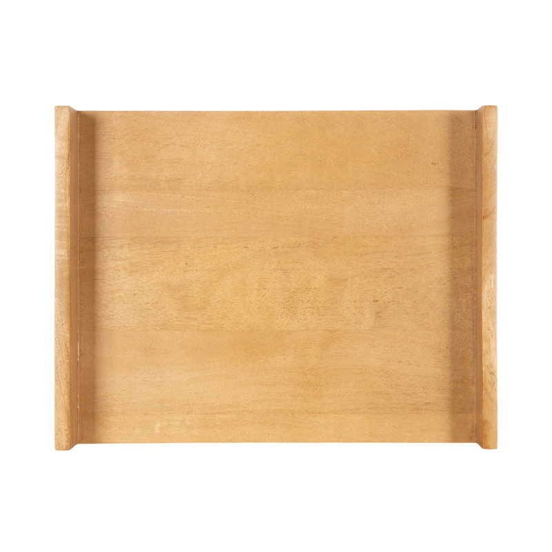 Table d'appoint Quilby Mid-Century en bois de manguier avec rangement, Natural
