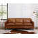 Ashtabula Genuine Leather Square Arm Sofa