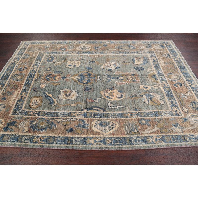 One-of-a-Kind 5'6" X 7'7" New Age Wool Area Rug in Grey