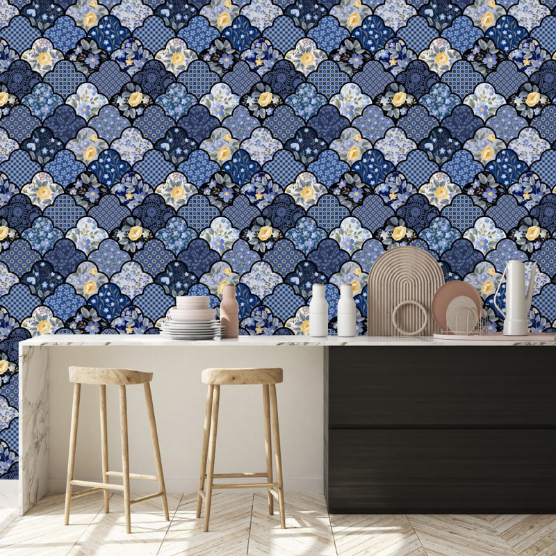 Miakota Peel & Stick Floral Tile, 225" L x 25" W