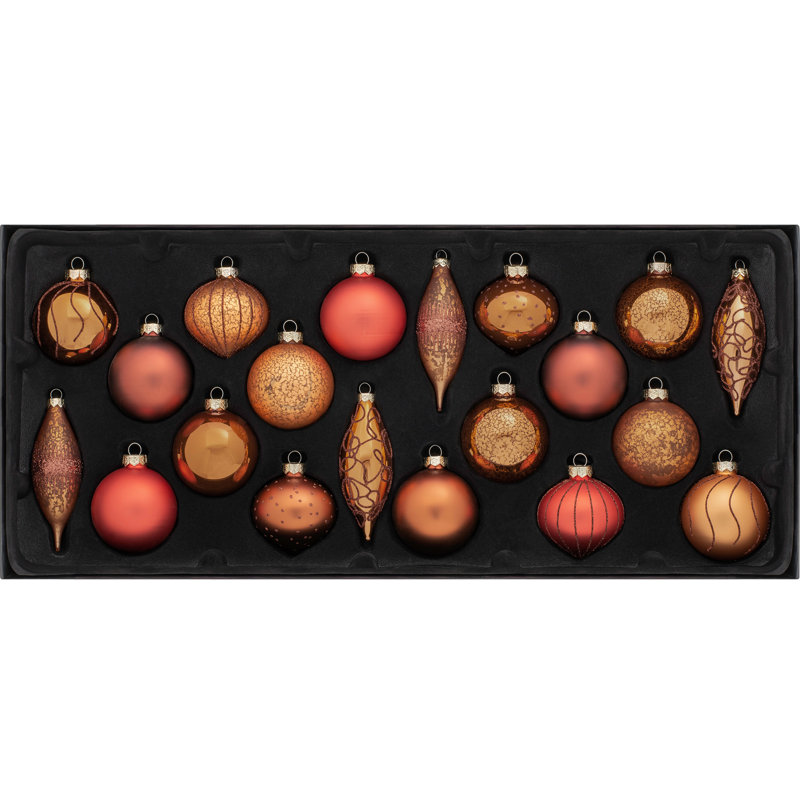 11cm Glass Ball Ornament, Copper