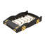 Lit de voiture de course noir et jaune avec construction robuste et plateforme de rangement-50735891-50735884
