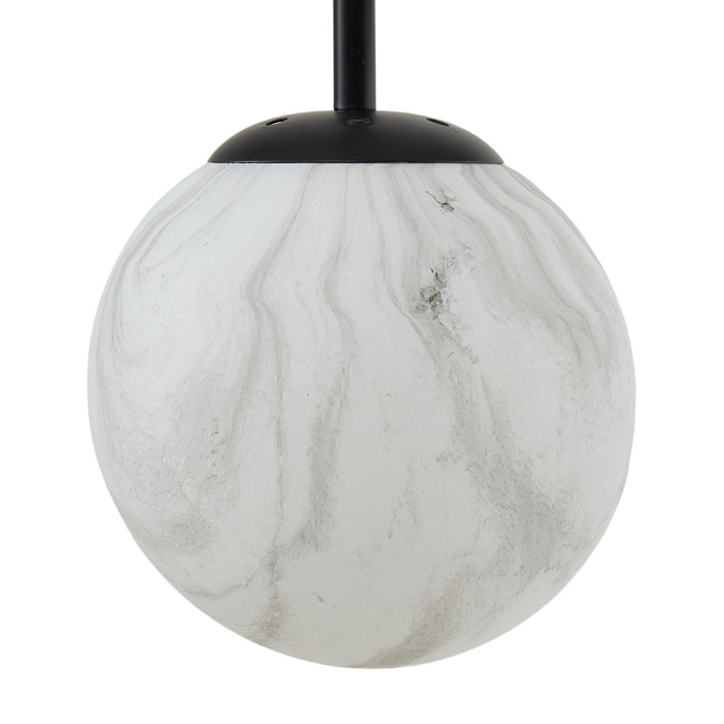 6 - Light Matte Black Chandelier Pendant