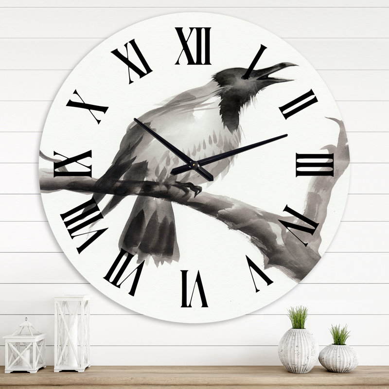 Horloge murale surdimensionnée sur une branche, Surdimensionné
