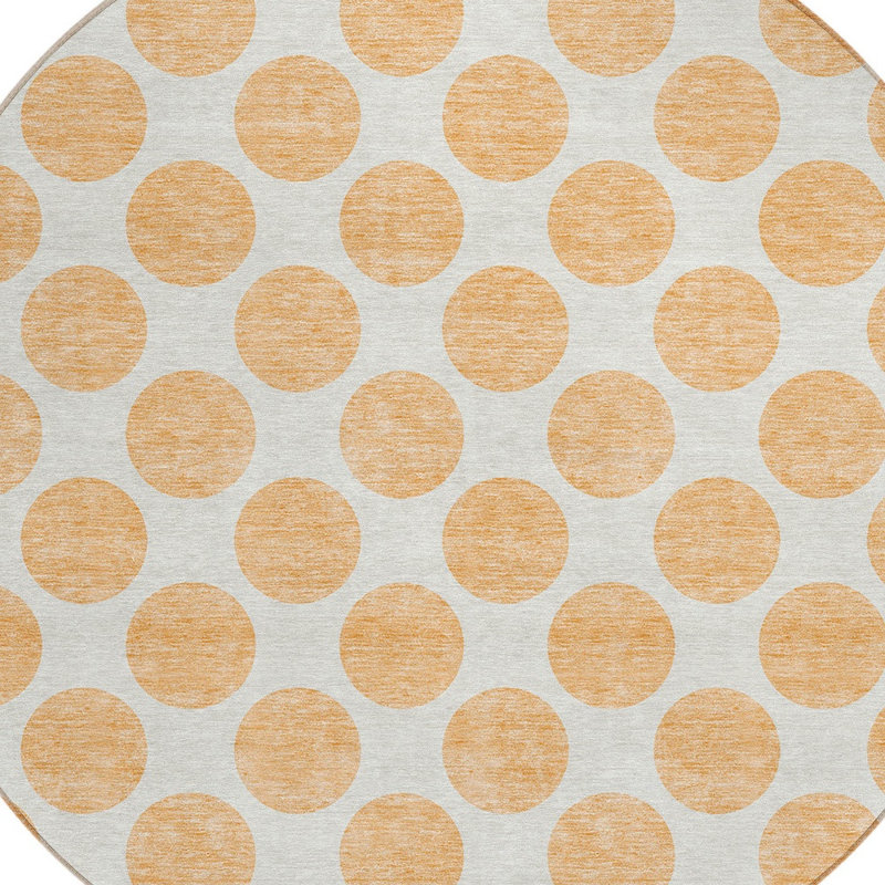 Tapis intérieur lavable à pois 8 po