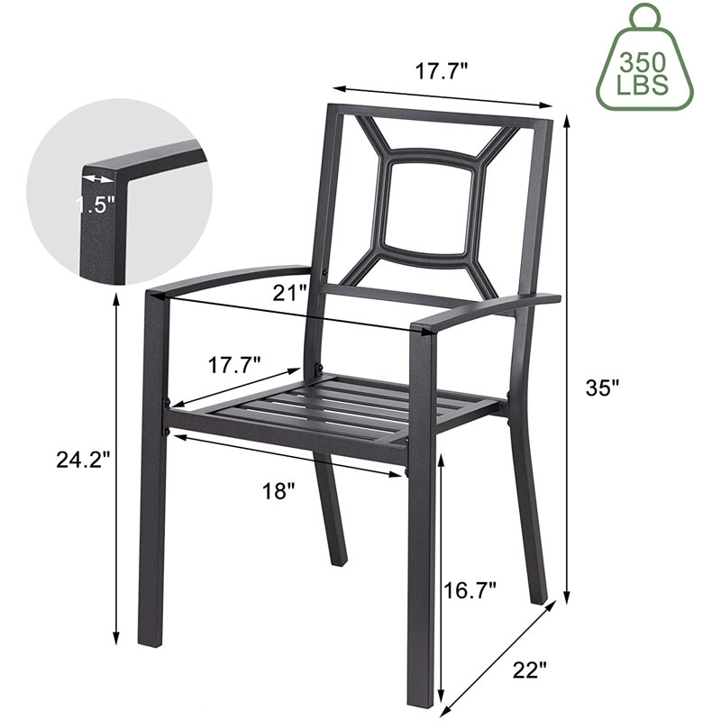Althouse Premium All-Weather Wicker Outdoor Stacking Dining Armchair