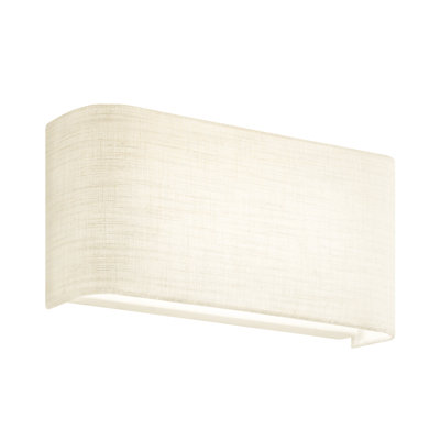 Textile - Marco LED ADA Rectangle Fabric Wall Sconce - Cream Linen