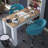 Modern Make-Up Table in Walnut & White, 47.2 x 60.4 x 21.2 inches | 100% Melamine Coated Particle Board, Thickness: 0.7 inches | Stylish Design for Beauty Routine & Home Decor, Durable & Elegant