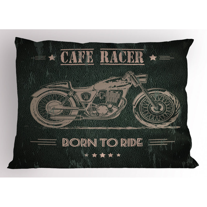 Motorcycle Polyester Sham Set, Queen