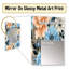 Blue & Beige Gingham Charm Floral Pattern - Floral Mirror Wall Decor-1628178306