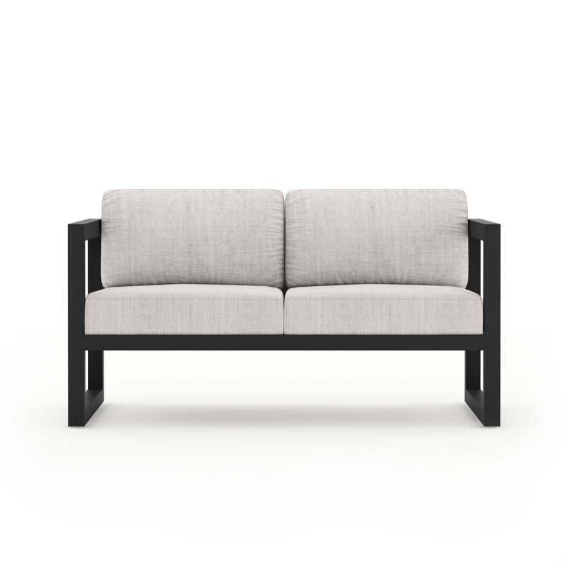 Avion 3 Piece Loveseat Set With Swivel, Cast Silver Sunbrella®, Slate
