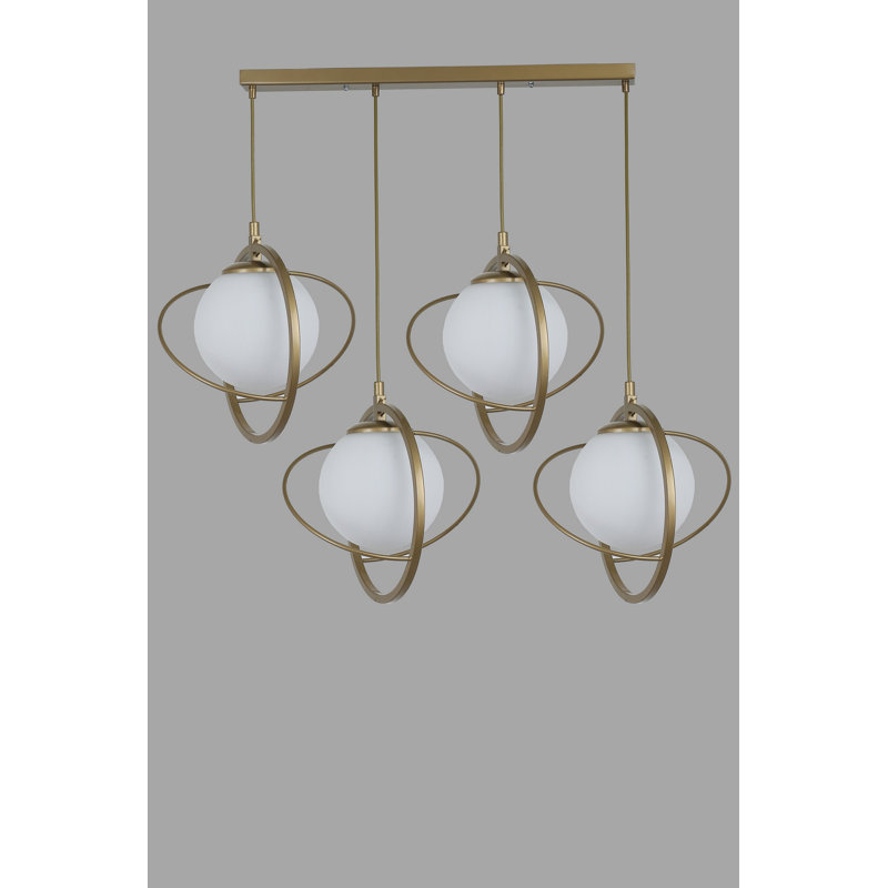 Chandle Chandelier, White/Antique