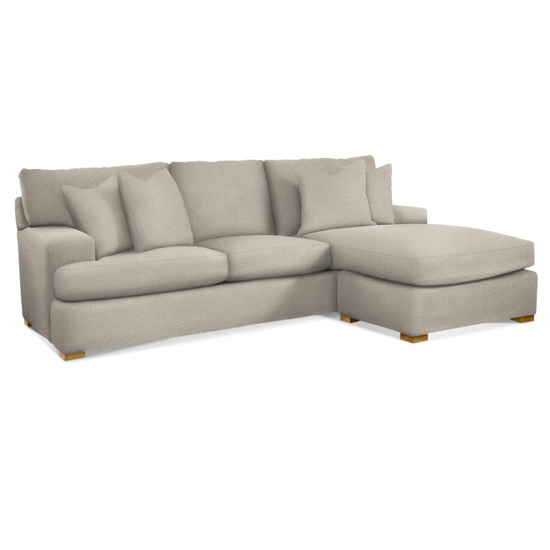 Cambria Upholstered Sectional Reversible, Beige Performance Fabric; 0851-73, Flax