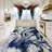 Abstract Blue And White Area Rug, Soft And Lightweight, Suitable For All Seasons, Easy To Maintain And Easy To Clean, Machine Washable Carpet Floor Mat, Suitable For Living Room, Bedroom, Dining Room, Hallway, Balcony, Room Decor, Home Decor, Outdoor Dec-802872188