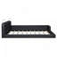 Grand lit plateforme tapissier avec 2 lampes de lecture, noir-1817126376