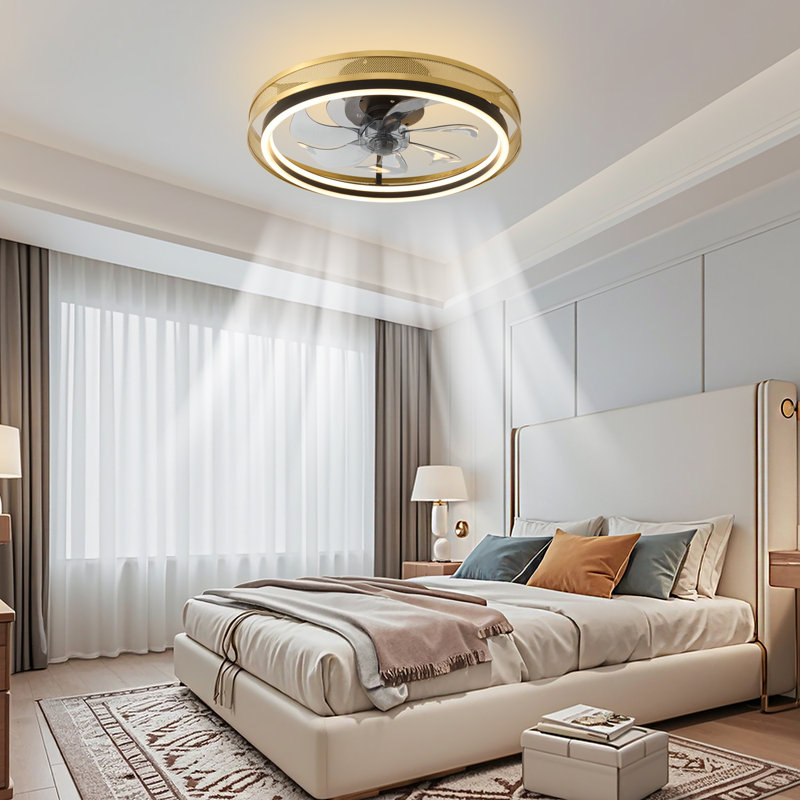 19.68'' 20W LED Ceiling Fan with Lights and Remote Control, Dimmable Brightness and Color Temperatures