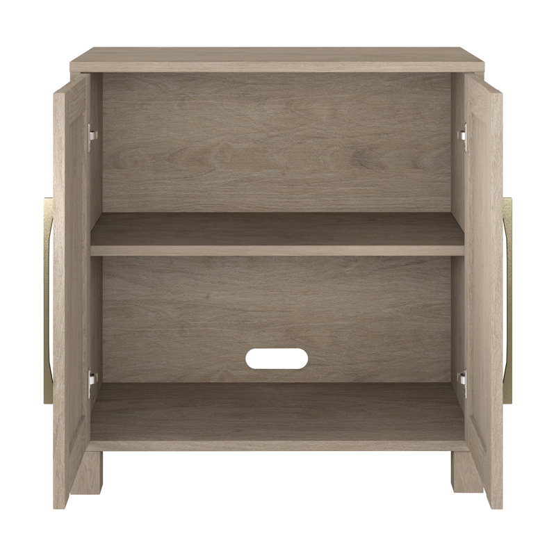 Oridatown 2 - Door Rectangle Accent Cabinet, Antiqued Grey Oak