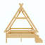 Lit plateforme House avec escalier, structure de lit en bois massif, profil bas et conception amusante pour enfants-1281135767-1281135765