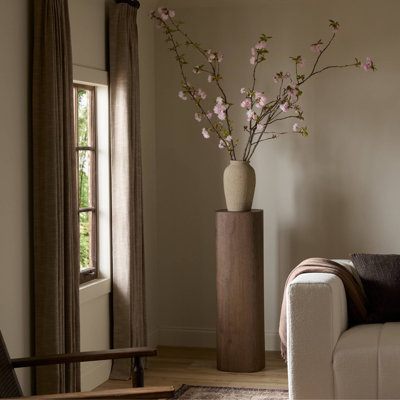 Tycho Pedestal Tall-Brown Oak Veneer