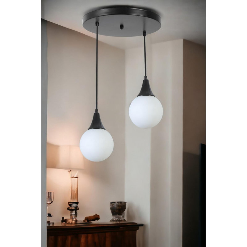 Chandle Chandelier, White/Black