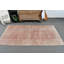 Tapis turc rétro fait à la main, parfait pour décorer votre maison ou votre salon en blanc / orange