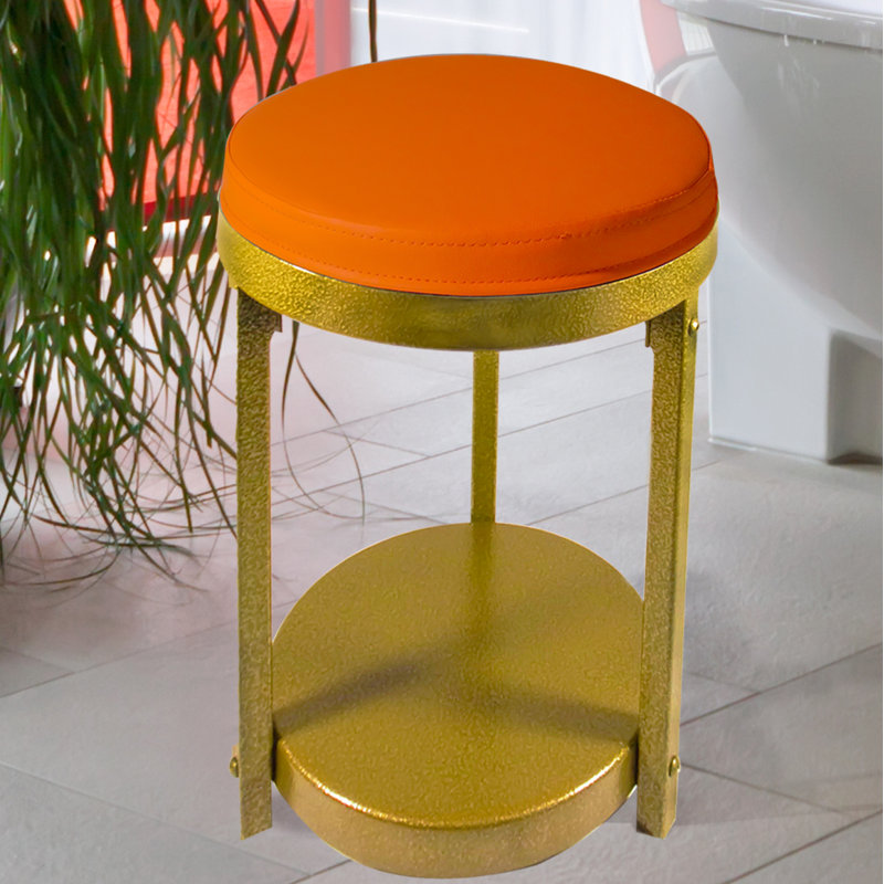 Tabouret de coiffeuse Mariko, Orange / Jaune