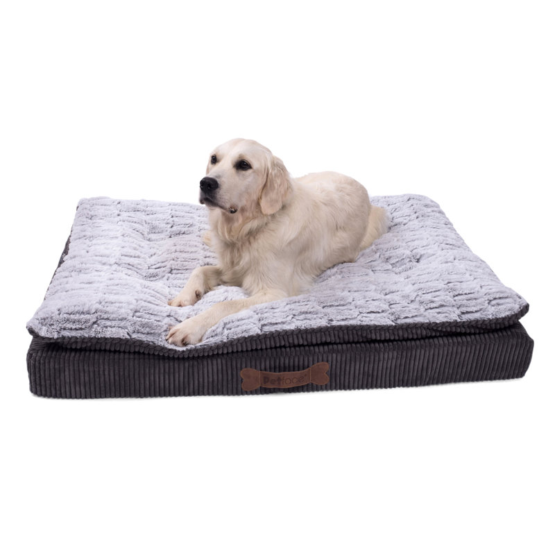 Delatorre Orthopedic Fleece Pet Bed, Large (107cm W x 70cm D x 12cm H)
