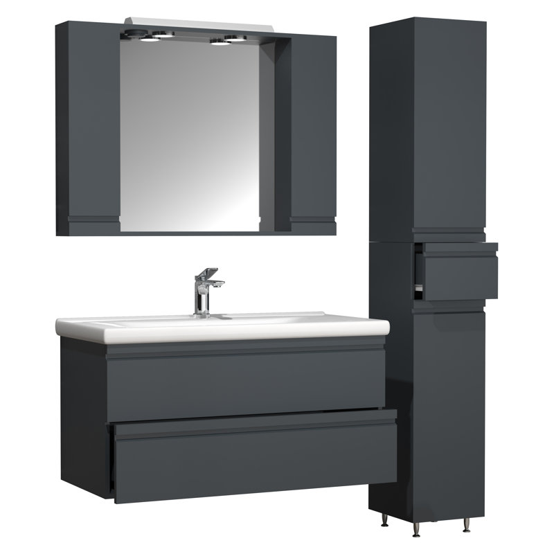 Skaggs Bathroom Furniture Suite, Black