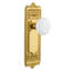 Egg & Dart Plate with White Porcelain Door Knob-76072749