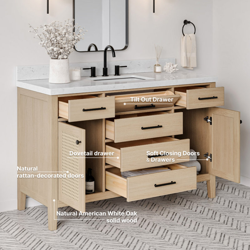 ARIEL Camila 54 Bathroom Vanity Base Only